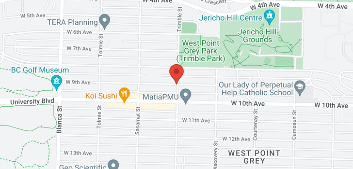 map of 4402 W 9TH AVENUE